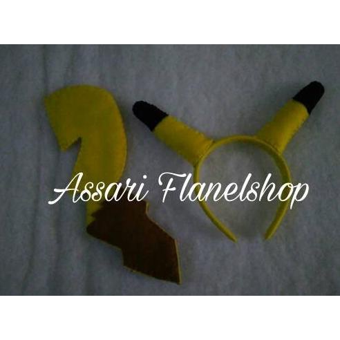 

Bando & Ekor pikachu pokemon kostum pokemon