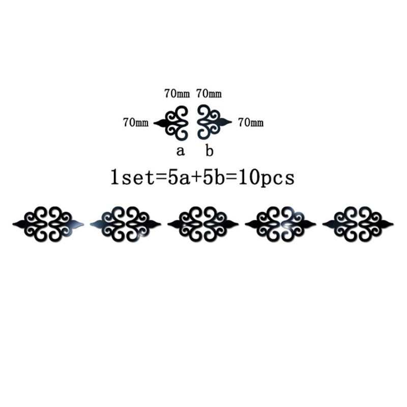 Stiker Cermin Interior SOLEDI Sticker Dekorasi Dinding Mosaic Mirror Acrylic 10 PCS - SL01 - Silver