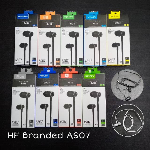 [Mustari] Hf Handsfree Headset Super Bass AS07 Headset Murah Promo