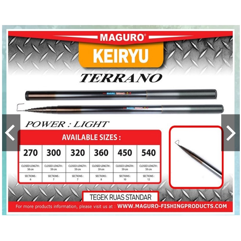 joran pancing tegek maguro terrano 270. 300. 320. 360. 450. 540