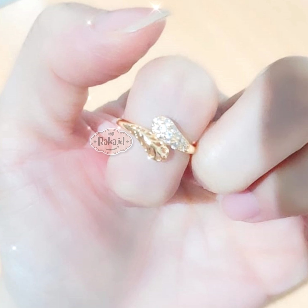 Cincin Anak Motif Daun Mas Gold Perhiasan Anak 916