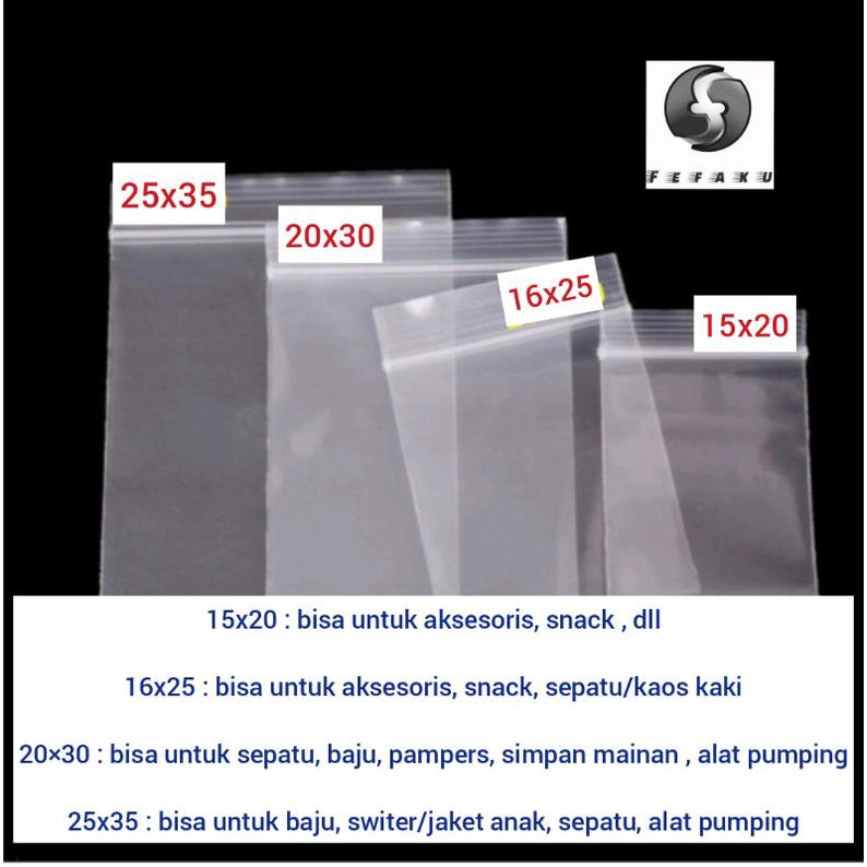 Plastik Travelling Travel Plastik Klip / Ziplock Bening Tempat Pampers , Baju , sepatu , alat pumpin