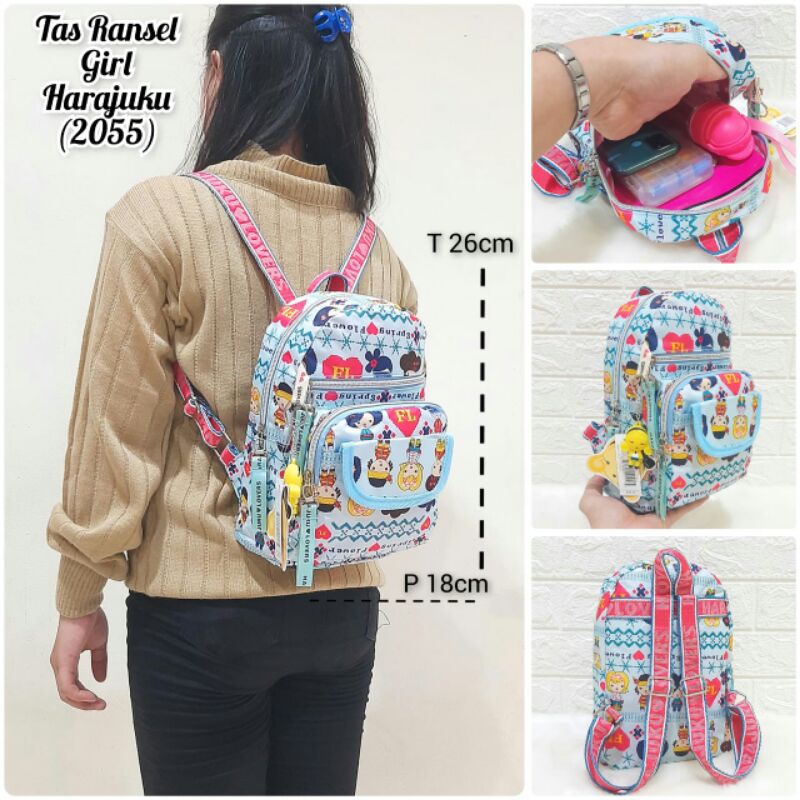 Tas Ransel Harajuku Tas Ransel Sekolah Tas Anak Perempuan Tas Ransel Anak  Tas Ransel Motif