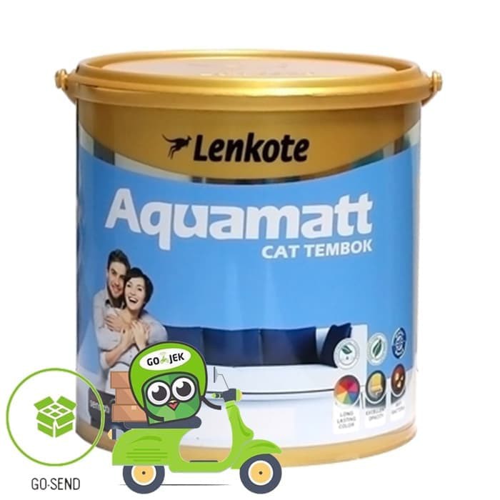 Lenkote Aquamatt Cat Tembok Medium Warna Super White 5Kg