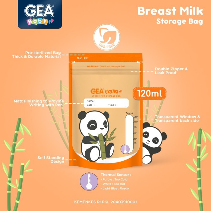 Makassar ! Breast Milk Storage / Kantong Asi Gea 120 ML