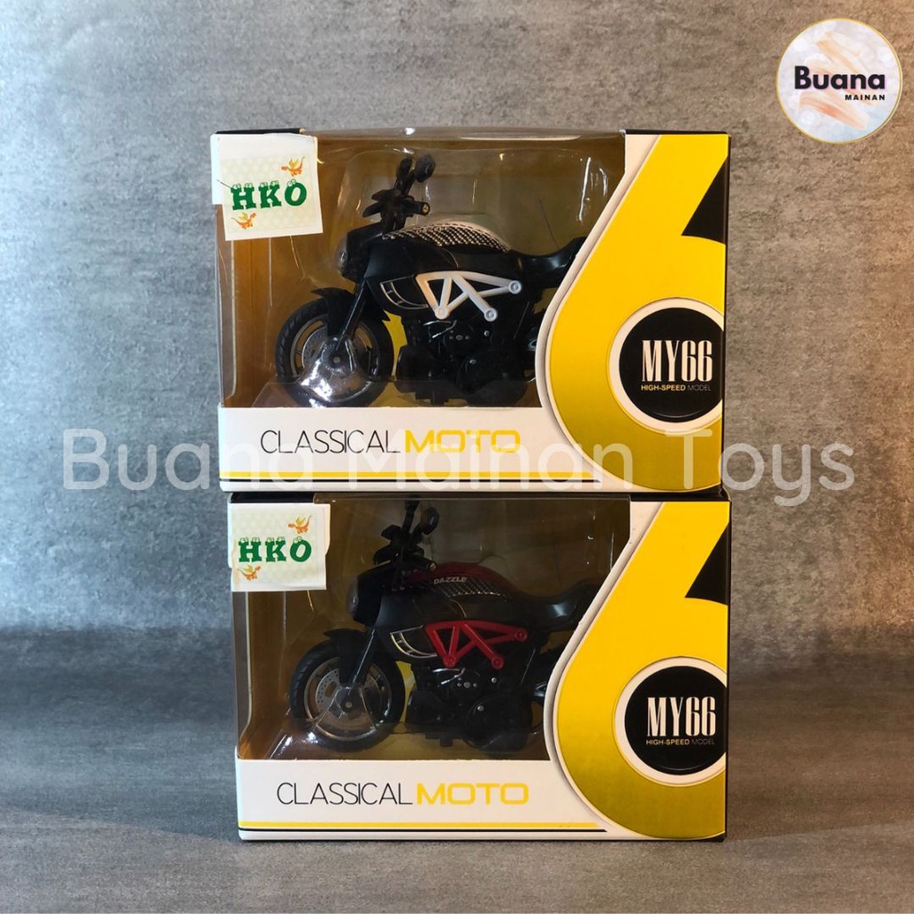 DIECAST SEPEDA MOTOR MODEL SPORT MAINAN ANAK PULLBACK LAMPU SUARA