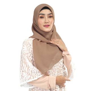 Hijab Segi 4 Warna  Coklat  Jilbab  Segi 4 Harga Murah 