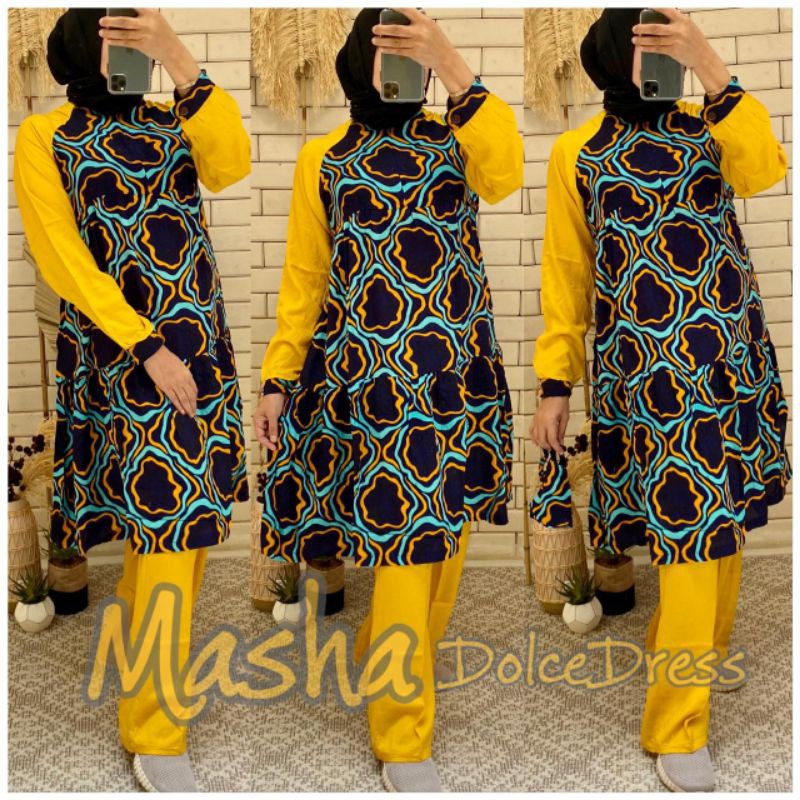 Daster Arab DOLCE MASHA Baju Setelan Tunik Rayon