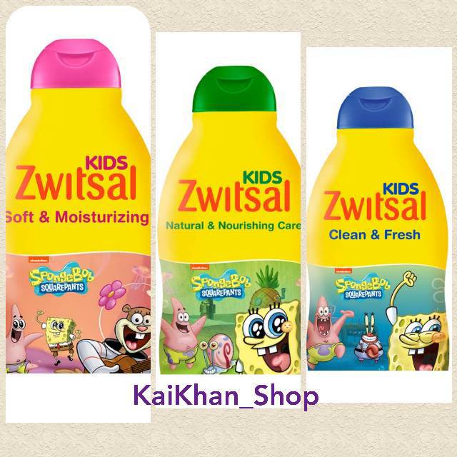 ZWITSAL Kids Shampoo Seri Spongebob  - 180 ml-0