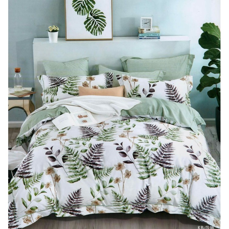 Promo JUAL SPREI   BEDCOVER MOTIF DAUN KATUN PANCA HALUS Diskon