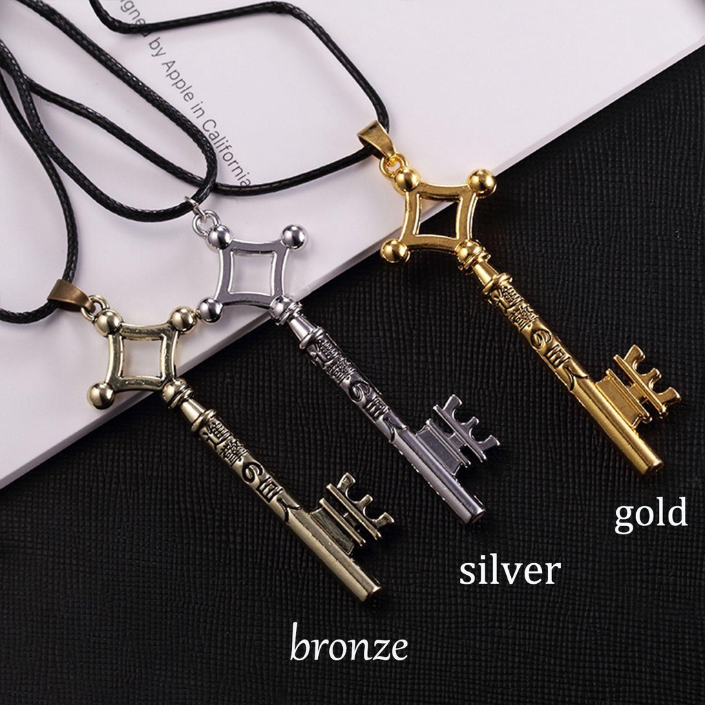 Wonder Attack on Titan Anime Lover Populer Unisex Aksesoris Cosplay Kalung Kunci