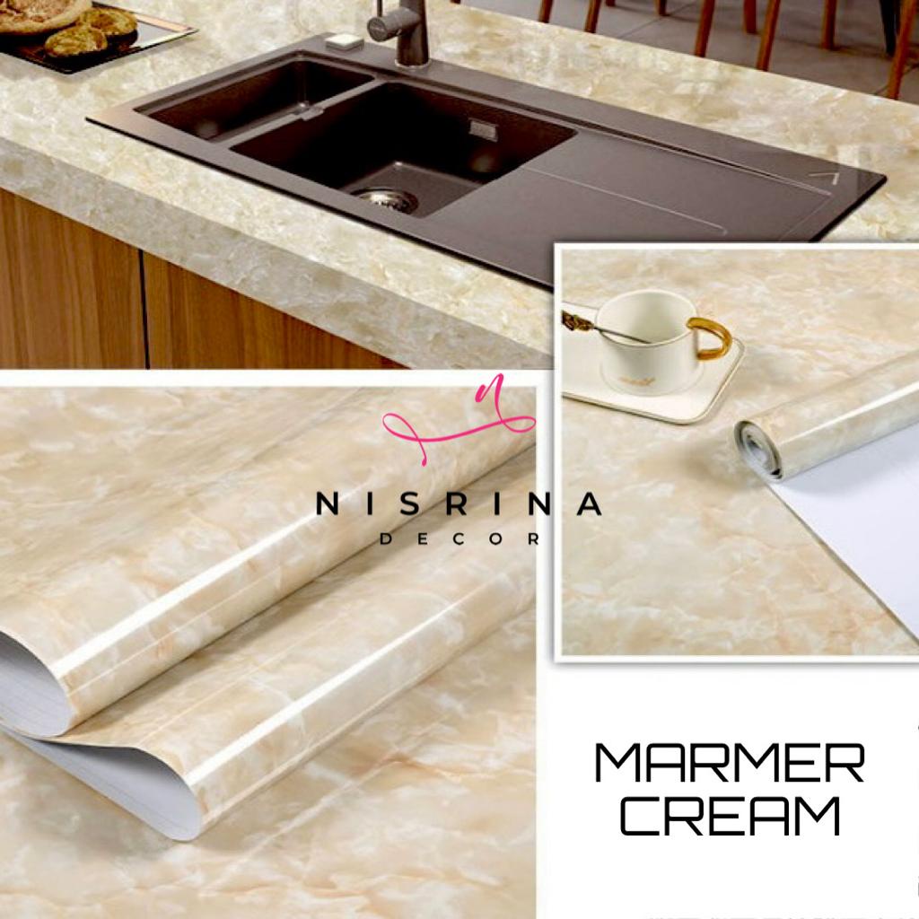 Stiker Dekorasi Marmer Meja Furniture Dapur Wallpaper Marble Sticker