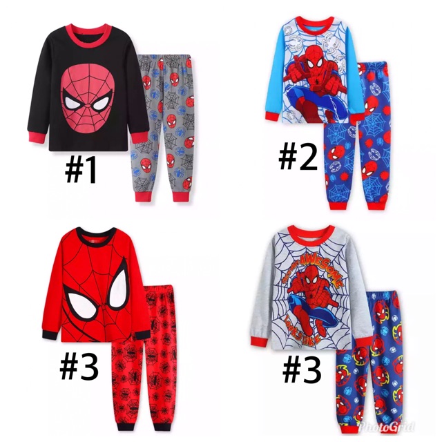 Baju Setelan Anak Spiderman Edition