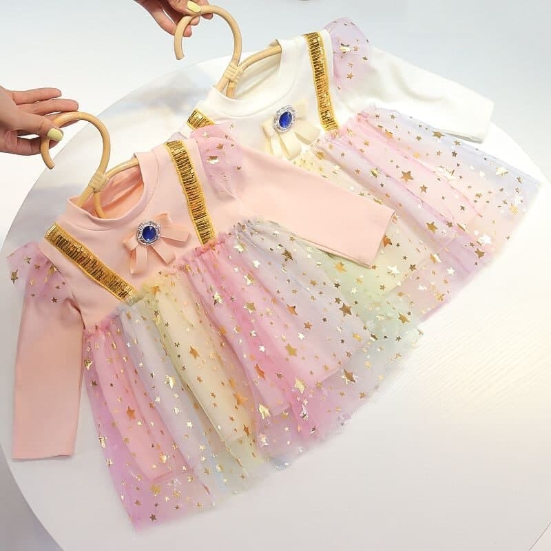 Promo !! Dress party Baby / dress glamor party diamond ukuran 6bln-1thn / Dress anak cewek / Gaun pesta baby