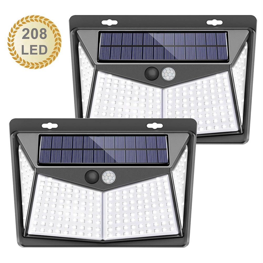 AMARYLLIS Lampu Solar Panel Sensor Gerak Outdoor Waterproof 208 LED Cool White 1 PCS - 1999XYX