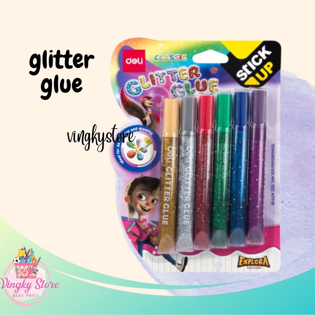 

Lem Glitter / Glitter Glue Classic Deli A71101 ( 6 Warna )