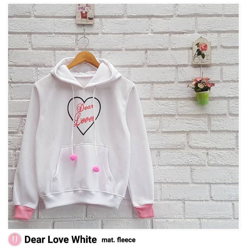 DEAR LOVE HOODIE || SWEATER HOODIE POMPOM #DLH