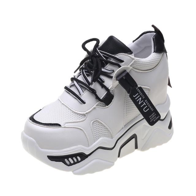 COD HIGH SHOES JINTU SUZY!! By AXELINE (ADA HAK DALAM) BEST SELLER SEPATU SNEAKERS WANITA MURAH-Putih