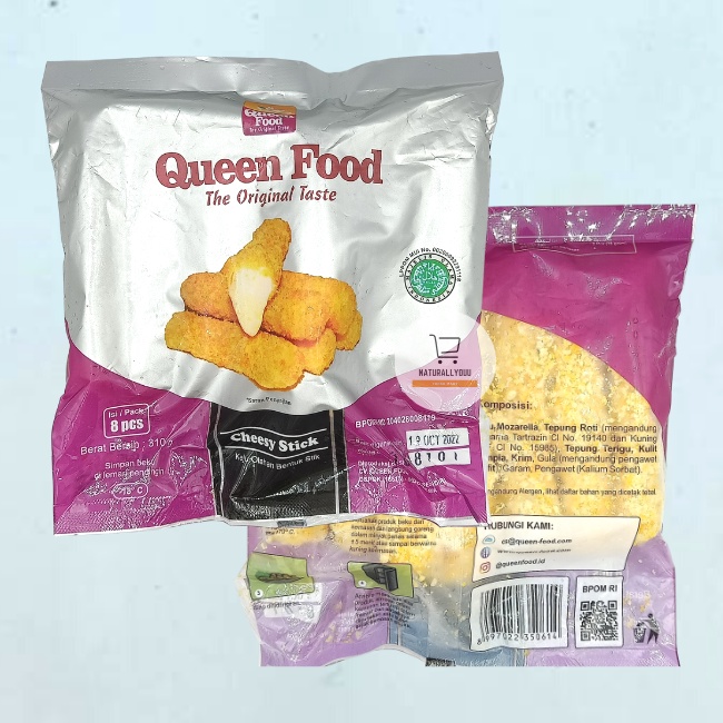 

Queenfood Cheese Stick Stick Keju isi 8pcs (310gram)