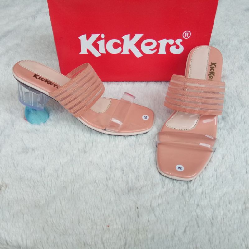 KICKERS SANDAL WANITA Hak Kaca Q10