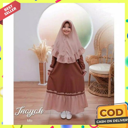Gamis Anak Kotak Mix Tutu Ruffle Bahu Size 1 Sampai 11Th Gamis Anak Cantik Lucu Murah/ Usia 5 Tahun 