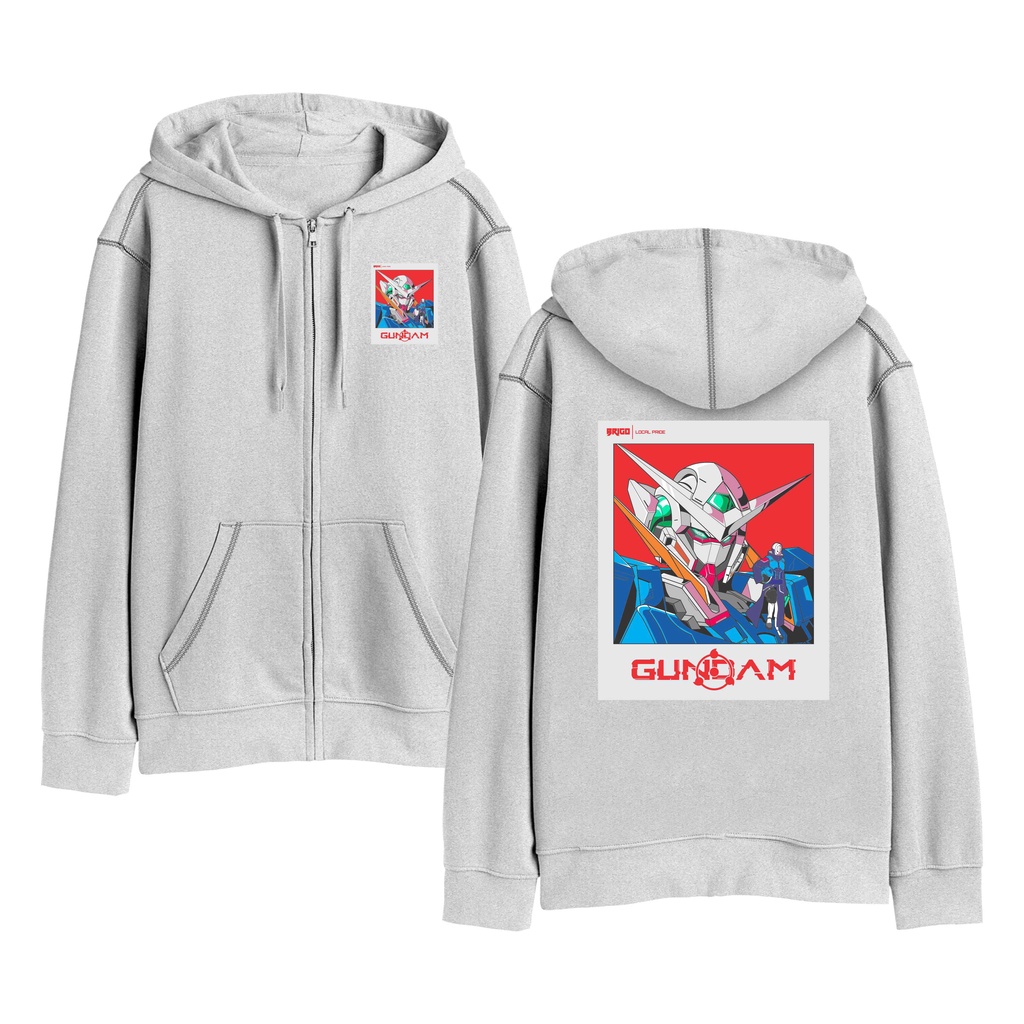 BRIGO Zipper Jumper Hoodie GUNDAM II Sweater Hoodie Resleting BRIGO GUNDAM  Sablon DTF Fleece Cotton M-XXL (Pria &amp; Wanita) Free stiker&amp;Gantungan Kunci