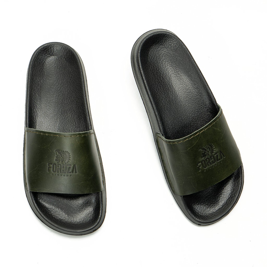 Sandal Slide Pria Casual  Kulit Asli  Super Light Sole Sendal Ghoma Original Fordza GMX1