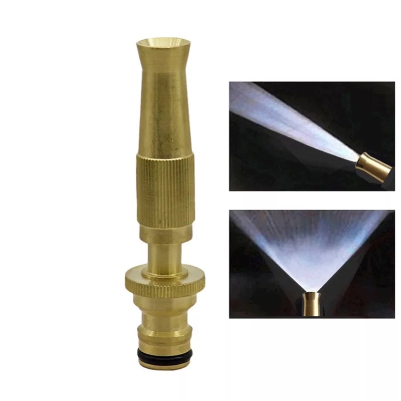 Jual Kepala Semprotan Selang Air Lurus Kuningan Water Gun Nozzle Hose Adjustable Brass Garden