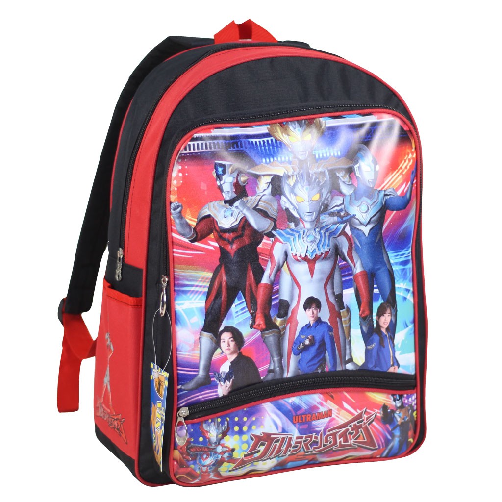 Tas Anak Anak Tas Laki Fashion Anak Tas Krakter Ultraman Merah Ransel Murah tas Ransel Anak Karakter