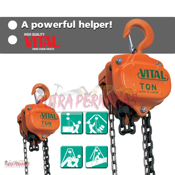 chain block Vital 5 ton x 3 meter-chain block manual VITAL JAPAN