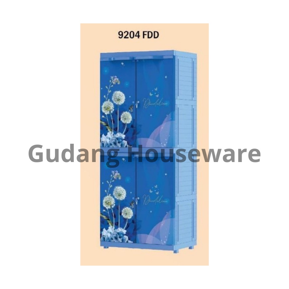 LEMARI PLASTIC NAIBA 4 SUSUN 9204 FDD | Lemari Baju | Bok susun | Lemari Serbaguna | Gratis ongkir |