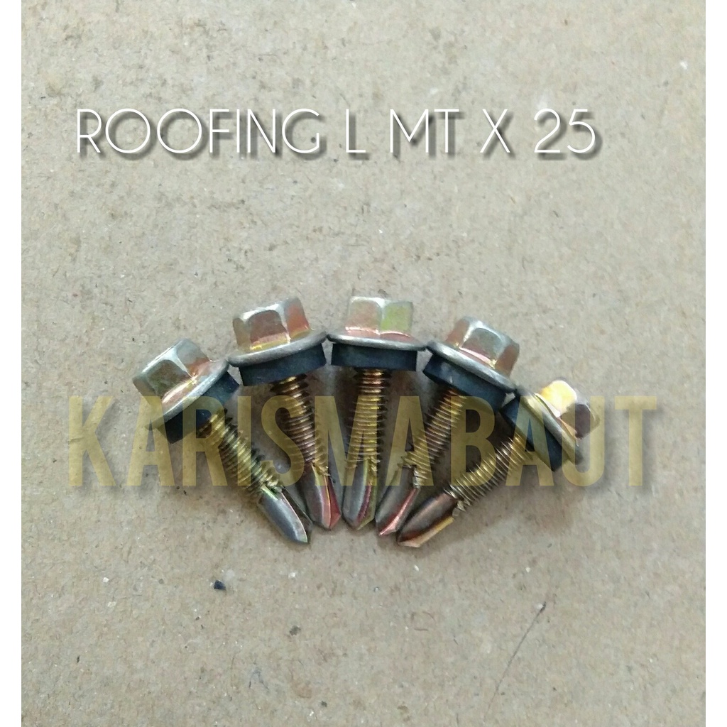 Sekrup roofing kuning #5 x 25/sekrup roofing 5x25 (2.5cm)