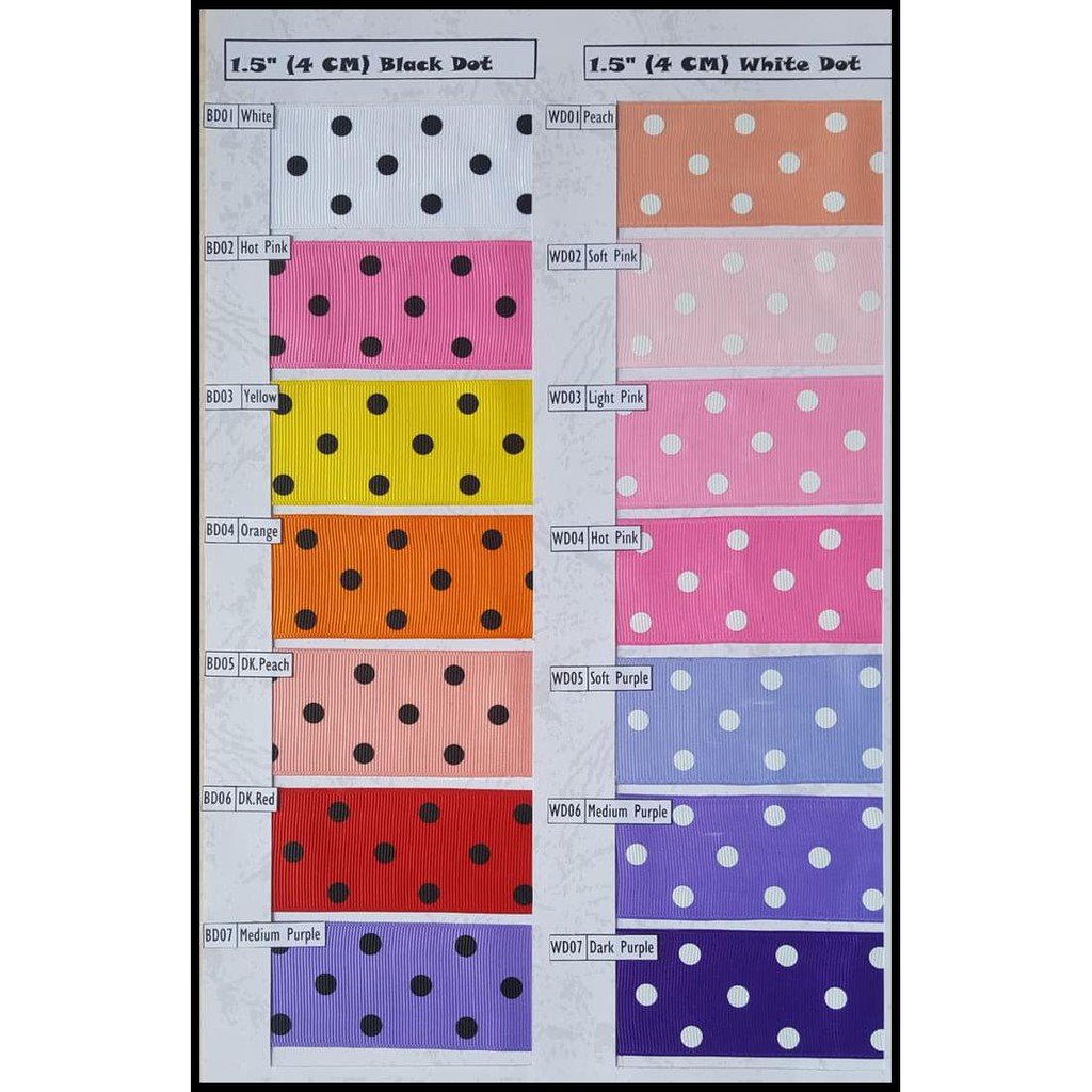 

Limited Pita Grosgrain Dot 1.5" (4Cm) 20 Yard