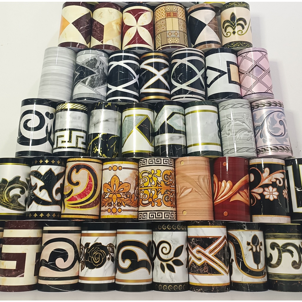 RELIZA WALL BORDERS GLOSSY 10CM X 10METER LIS BORDER MENGKILAT STIKER DINDING SEASON 2