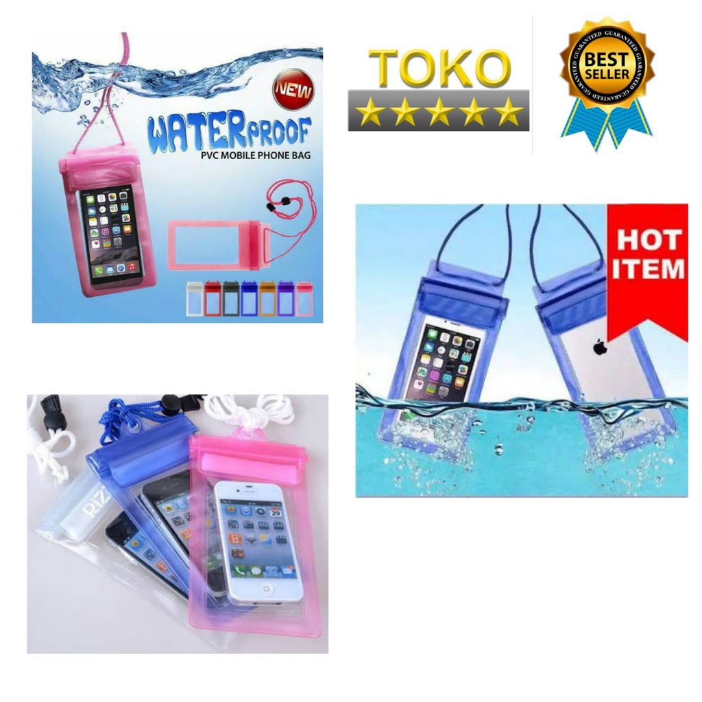 (FO) WATERPROF CASE HP TAS ANTI AIR UNTUK SMARTPHONE