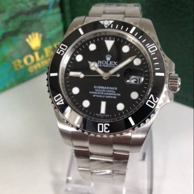 Rolex submariner silver black 40(gr