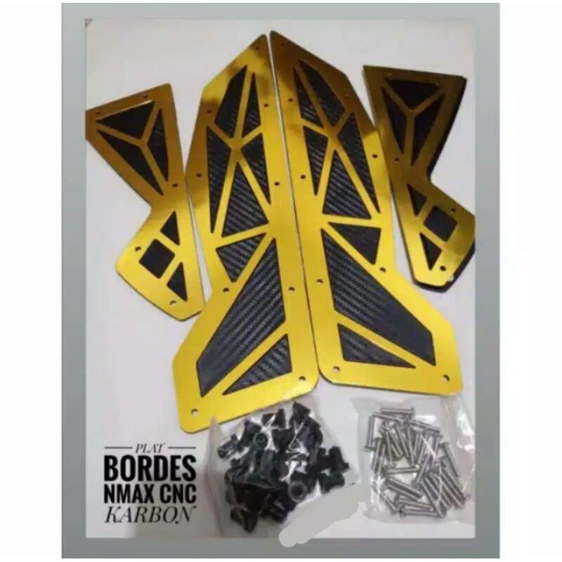 Bordes Nmax Plat/Bordes Nmax Karpet Nmax CNC Carbon Merk Fastbikes Original