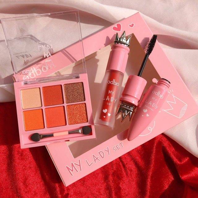 ODBO My Lady Set Eyeshadow #OD1035 Thailand / Mascara / Lip Tint Lipstick / Eye Shadow