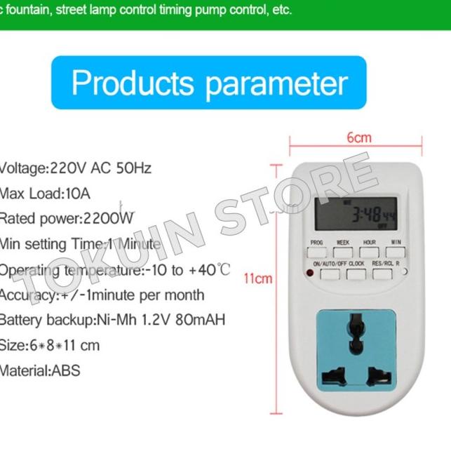 ☀ Timer Stop Kontak Timer Listrik Digital Timer Switch Saklar Otomatis ✲