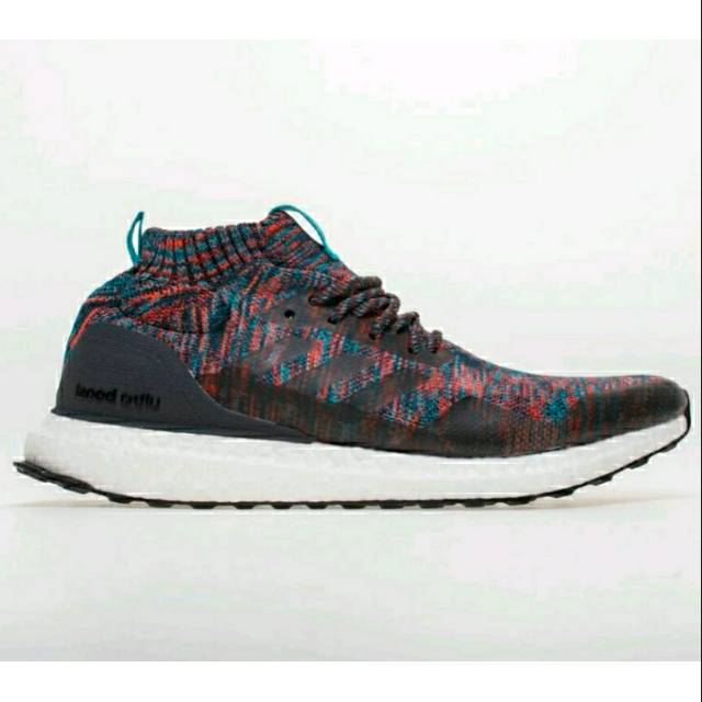 ADIDAS ULTRABOOST MID MULTICOLOR BURGUNDY TURQUOISE