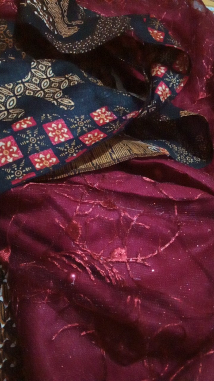 Batik Couple Aziza Tulle Mutiara | Batik Alisha Terbaru Murah | Sarasvati Store