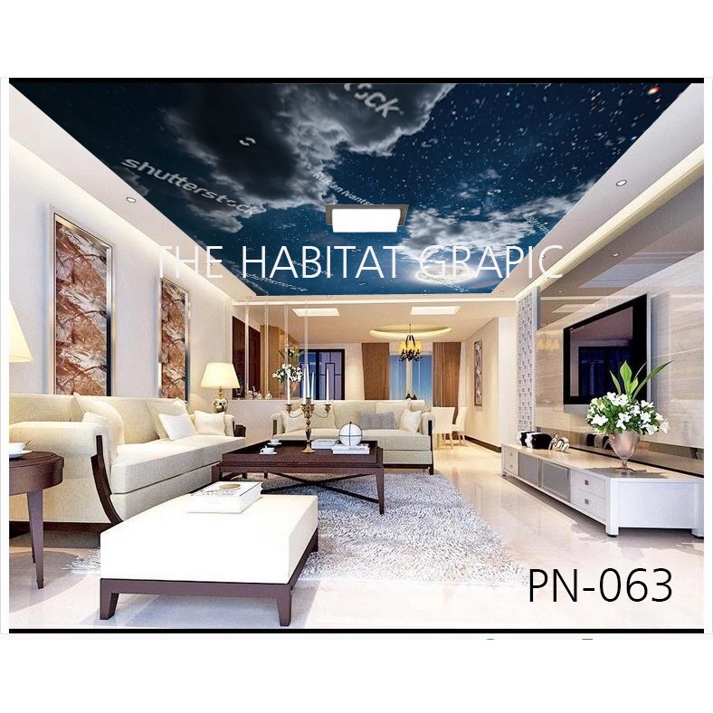 PROMO wallpaper Plafon - Wallpaper Plafon langit malam - Wallpaper plafon ranting awan malam