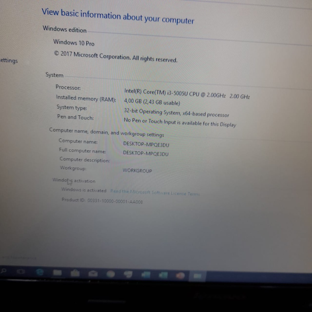 LAPTOP LEPTOP SEKEN BEKAS SECOND LE INTEL CORE I3 GEN 5 RAM 4GB