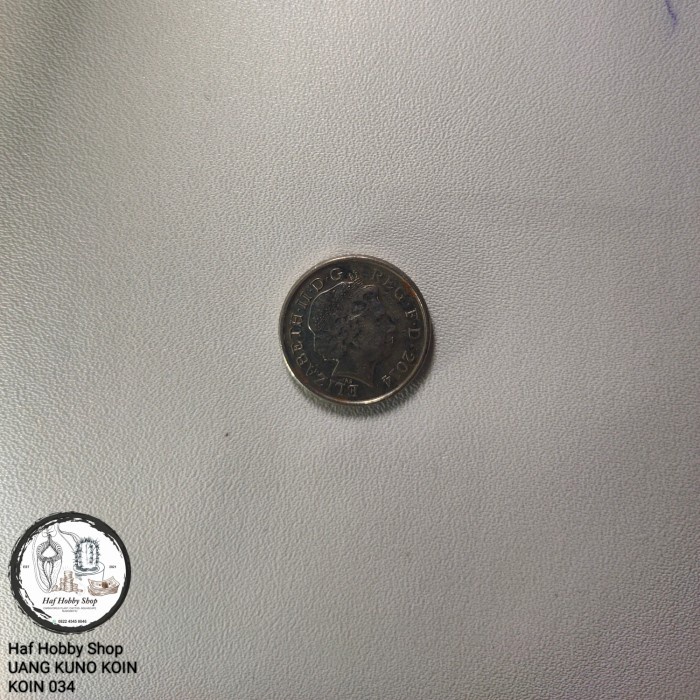 Koin Kuno 5 Pence Eizabeth 2 Tahun 2014