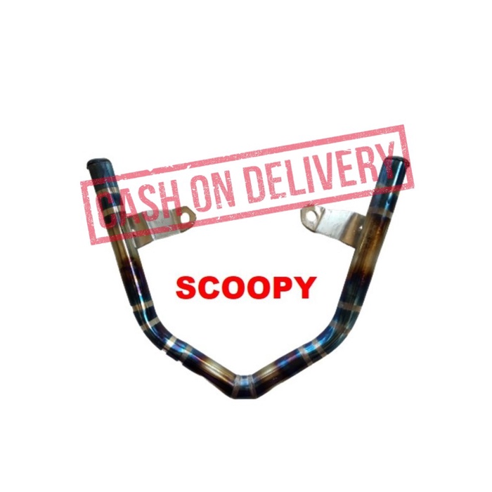 COD Behel Belakang Motor Scoopy Two Tone Bahan Full Stainless - Blue