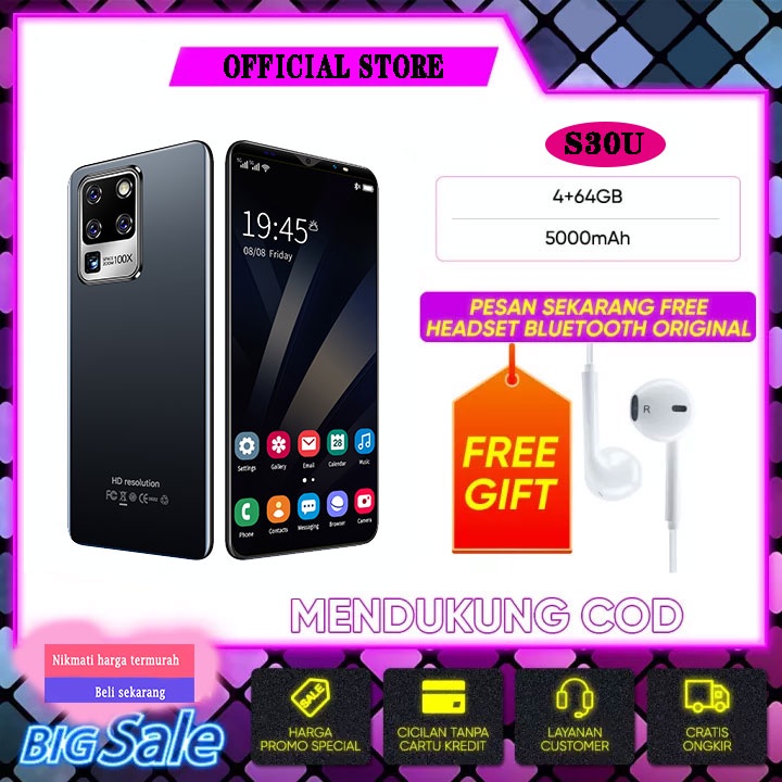 [Bisa COD   asli ori hp murah] HP Android 4g murah Galaxy S30u Terbaru 2021 Hp S30u handphone popule