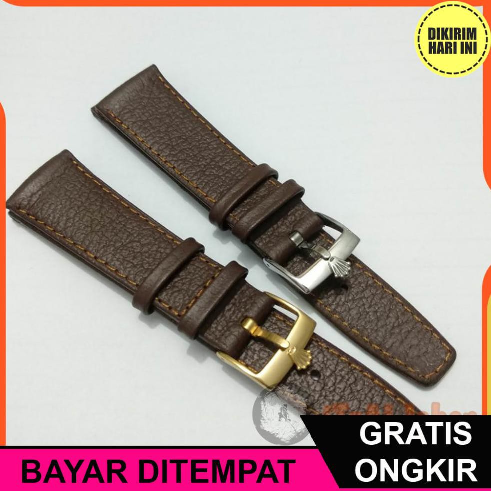(BAYAR DITEMPAT) OE5490 TALI JAM TANGAN ROLEX DATEJUST 20 MM KULIT ASLI LEATHER STRAP TALI JAM ROLEX