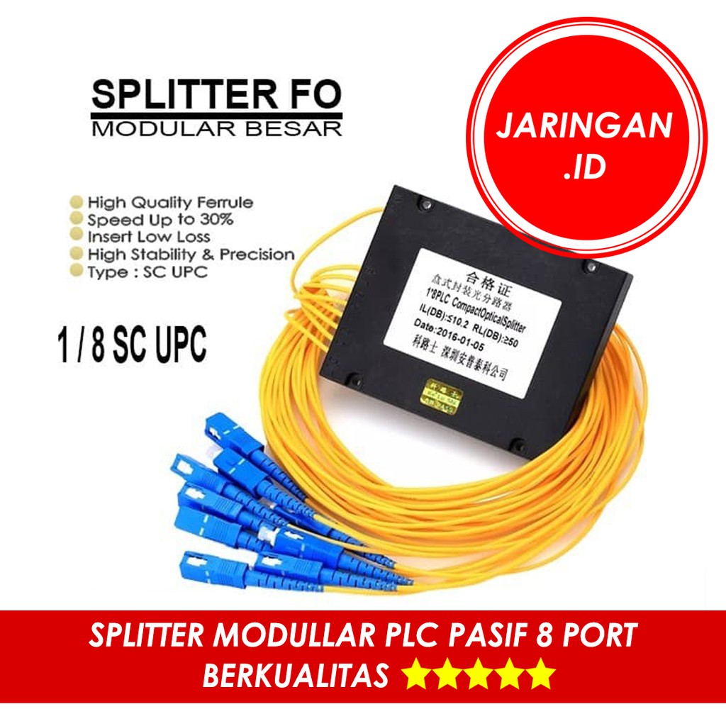 PASSIVE SPLITTER 1/8 SC UPC FIBER OPTIC