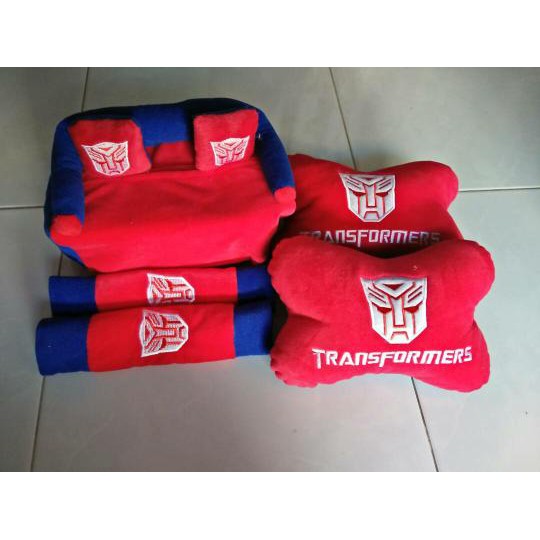 Bantal Mobil 3 in 1 Exclusive Transformers Merah