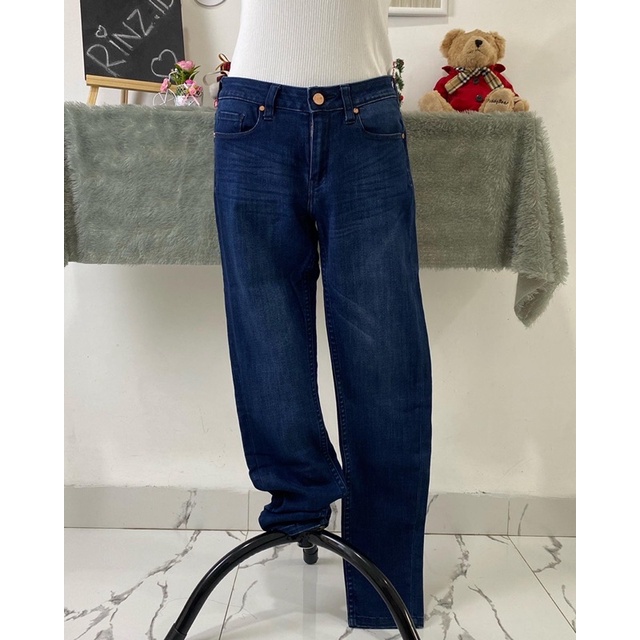 Preloved Celana Panjang Jeans Stretch Biru Denim Skinny Jeans THE EXECUTIVE